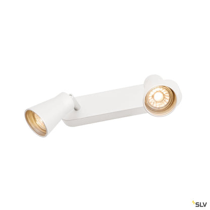 SLV AVO CW Double, Indoor Wand- und Deckenaufbauleuchte, QPAR51, weiß, max. 50W