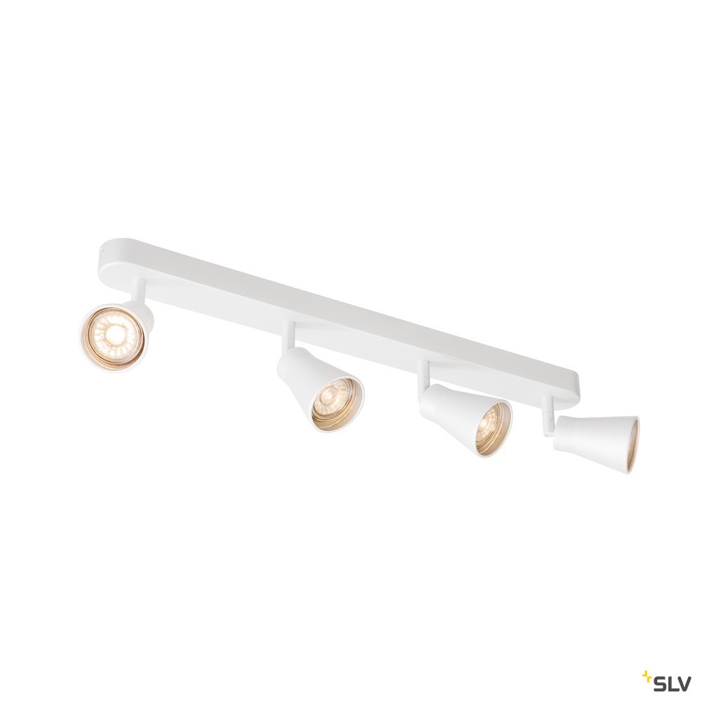 SLV AVO CW Quad, Indoor Wand- und Deckenaufbauleuchte, QPAR51, weiß, max. 50W