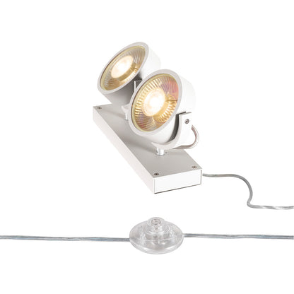 SLV KALU QPAR111 2 FLOOR, Bodenleuchte, weiss, max. 75W