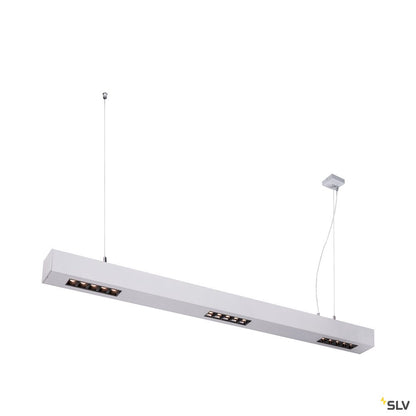SLV Q-LINE PD, LED Indoor Pendelleuchte, 1m, BAP, silber, 3000K