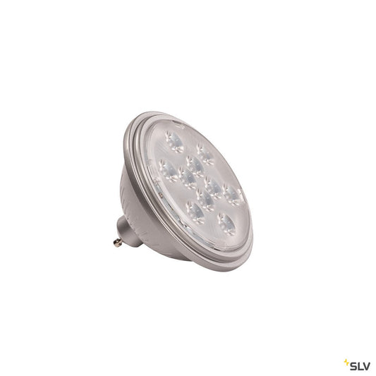 SLV LED QPAR111 GU10 Leuchtmittel, 13°, silbergrau, 4000K, 730lm