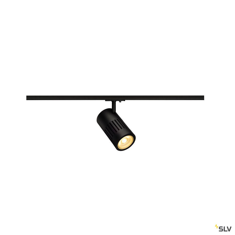 SLV STRUCTEC LED 24W, rund, schwarz, 3000K, 60°, inkl. 1P.-Adapter