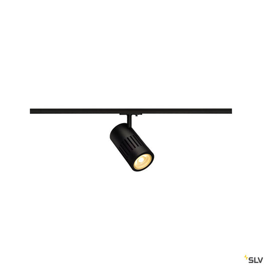 SLV STRUCTEC LED 24W, rund, schwarz, 3000K, 60°, inkl. 1P.-Adapter