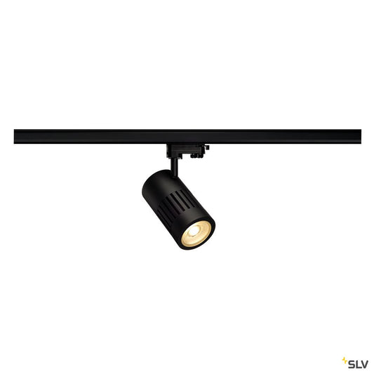 SLV STRUCTEC LED Strahler für 3Phasen Hochvolt-Stromschiene, 30W, 3000K, 36°, schwarz, inkl. 3 Phasen Adapter