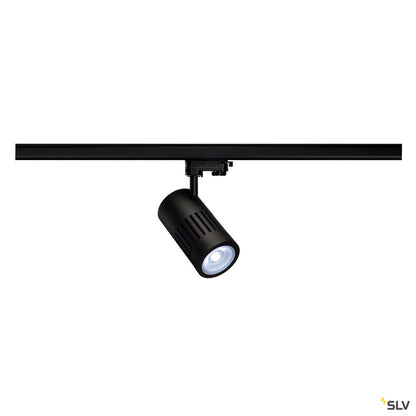 SLV STRUCTEC LED Strahler für 3Phasen Hochvolt-Stromschiene, 30W, 4000K, 60°, schwarz, inkl. 3 Phasen Adapter