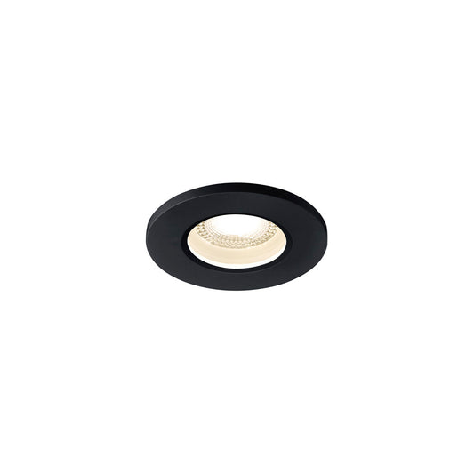 SLV KAMUELA LED Fire-rated Deckeneinbauleuchte, schwarz, 3000K, 38°, IP65