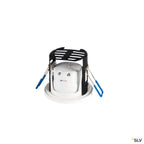 SLV KAMUELA ECO LED Fire-rated Deckeneinbauleuchte, weiss, 3000K, 38°, dimmbar, IP65