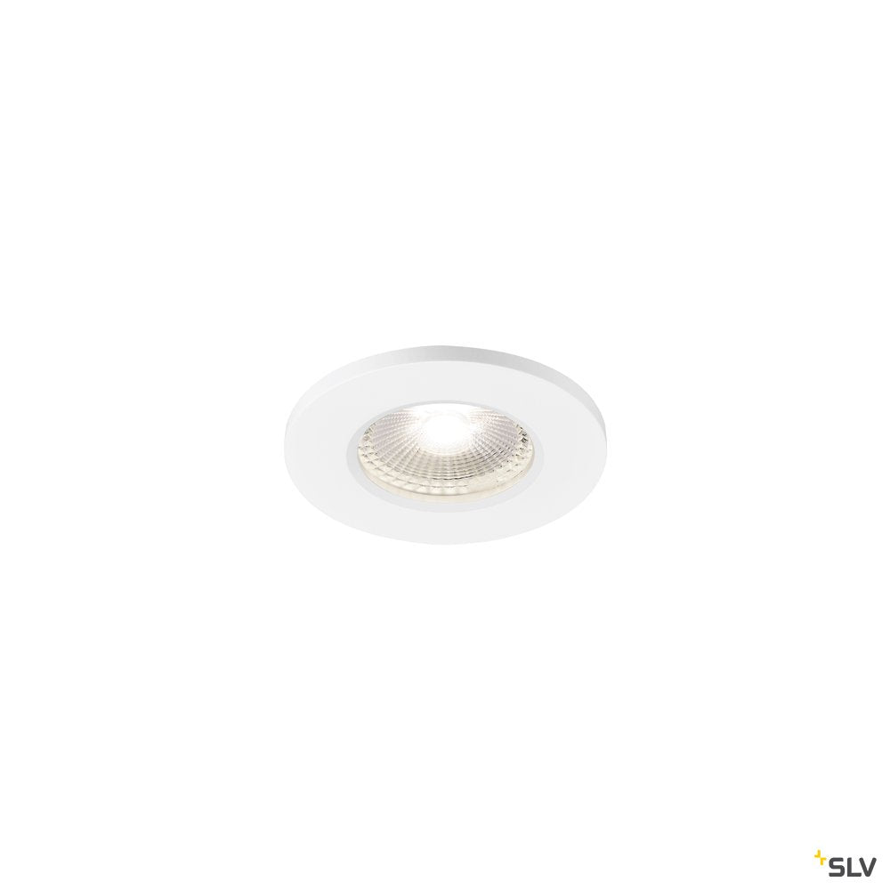 SLV KAMUELA ECO LED Fire-rated Deckeneinbauleuchte, weiss, 4000K, 38°, dimmbar, IP65