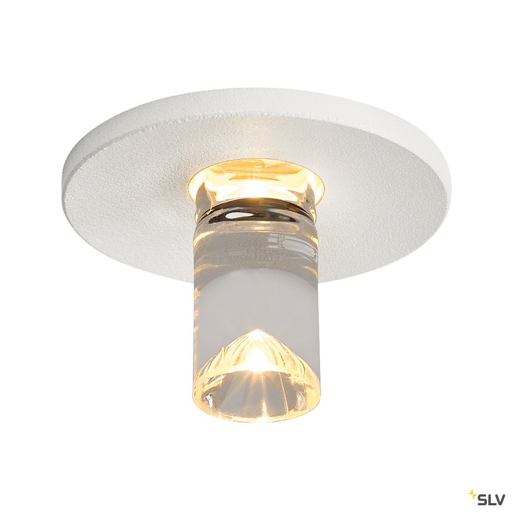 SLV LED Lightpoint Einbauleuchte, rund, mattweiss, 1W LED, 3000K