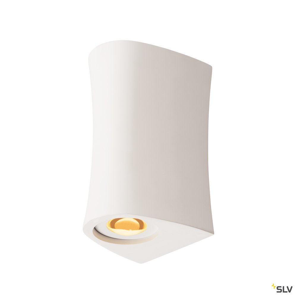 SLV PLASTRA, Wandleuchte, LED, 3000K, up/down, Stahl/weißer Gips, max. 35W