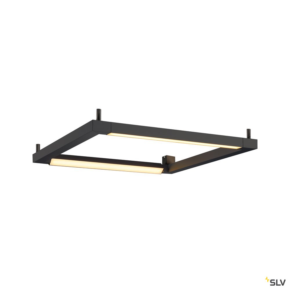SLV OPEN GRILL LED, Double Twist Wand- und Deckenleuchte, eckig, schwarz