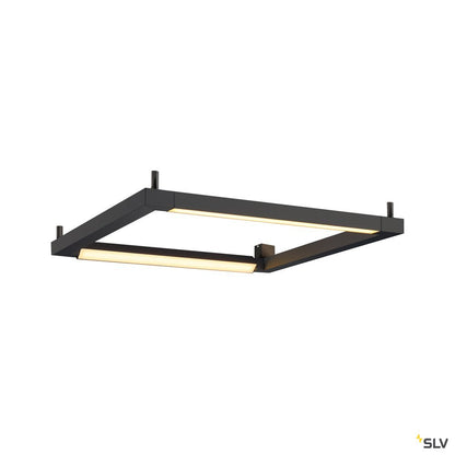 SLV OPEN GRILL LED, Double Twist Wand- und Deckenleuchte, eckig, schwarz