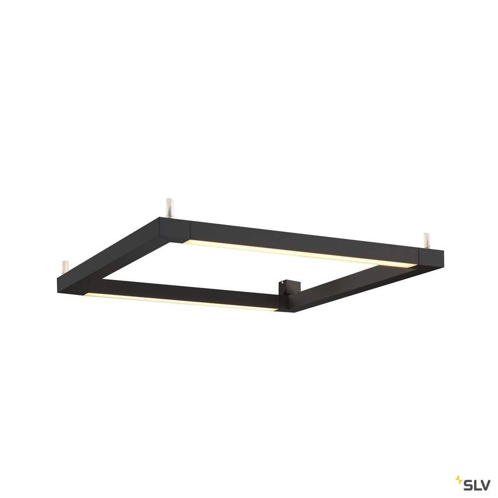 SLV OPEN GRILL LED, Double Twist Wand- und Deckenleuchte, eckig, schwarz