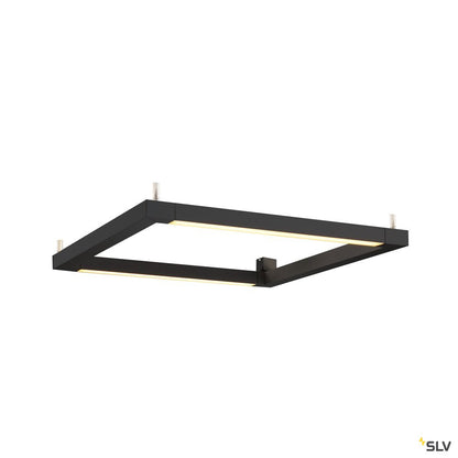 SLV OPEN GRILL LED, Double Twist Wand- und Deckenleuchte, eckig, schwarz