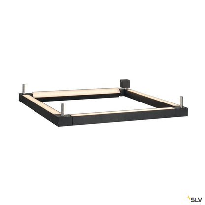 SLV OPEN GRILL LED, Double Twist Wand- und Deckenleuchte, eckig, schwarz