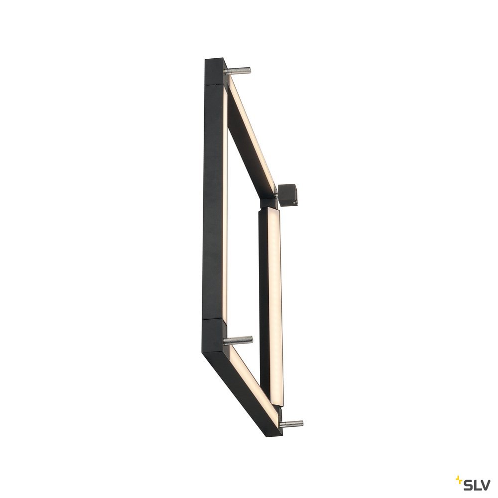 SLV OPEN GRILL LED, Double Twist Wand- und Deckenleuchte, eckig, schwarz