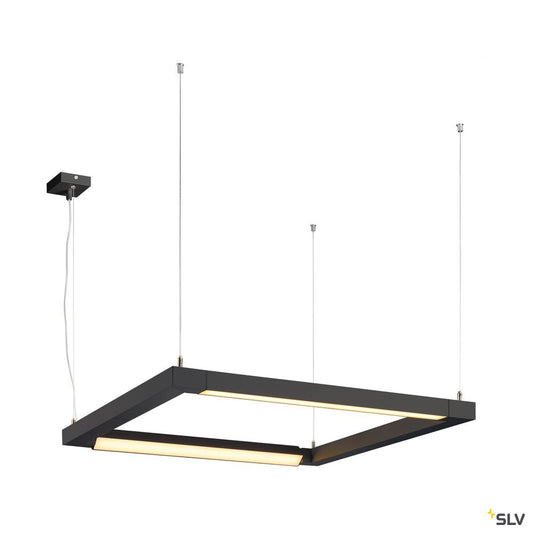 SLV OPEN GRILL LED, Double Twist Pendelleuchte, eckig, schwarz