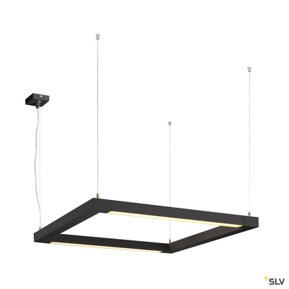 SLV OPEN GRILL LED, Double Twist Pendelleuchte, eckig, schwarz