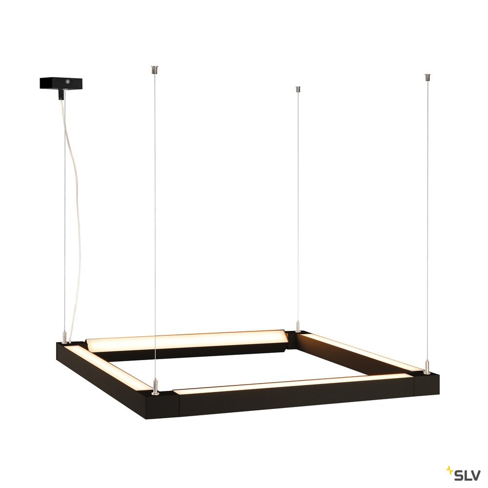SLV OPEN GRILL LED, Double Twist Pendelleuchte, eckig, schwarz