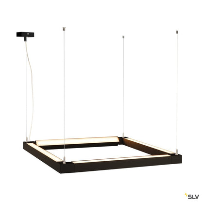 SLV OPEN GRILL LED, Double Twist Pendelleuchte, eckig, schwarz