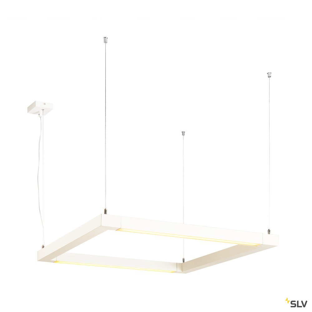 SLV OPEN GRILL LED, Double Twist Pendelleuchte, eckig, weiss