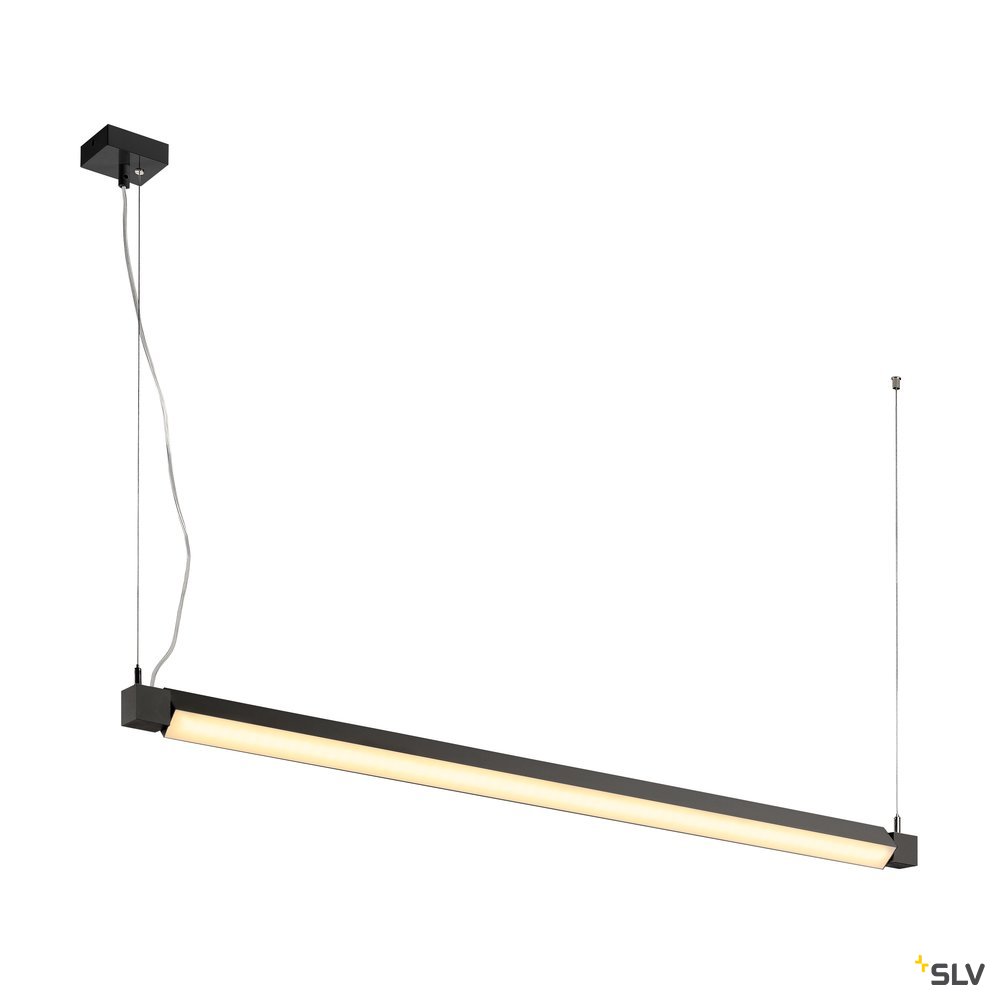 SLV OPEN GRILL LED, Single Twist Pendelleuchte, 1200mm, schwarz