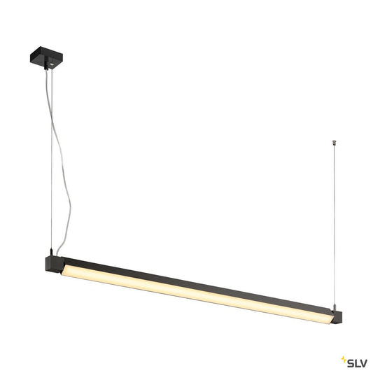 SLV OPEN GRILL LED, Single Twist Pendelleuchte, 1200mm, schwarz
