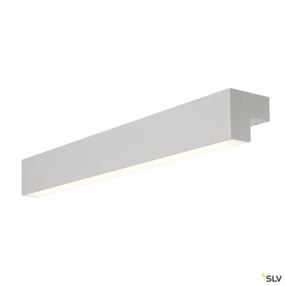 SLV L-LINE 60 LED, Wand- und Deckenleuchte, IP44, 3000K, 820lm, silbergrau