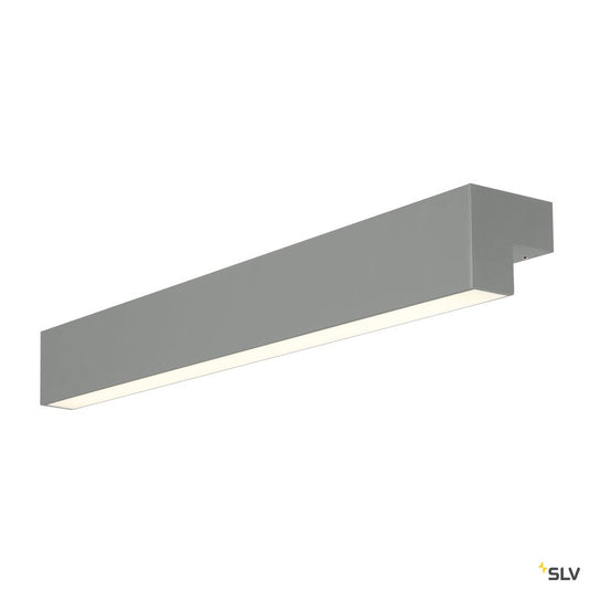 SLV L-LINE 60 LED, Wand- und Deckenleuchte, IP44, 3000K, 700lm, mausgrau
