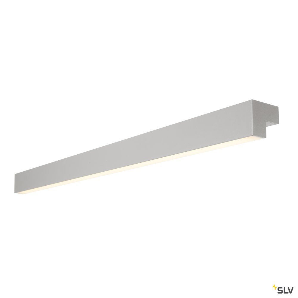 SLV L-LINE 120 LED, Wand- und Deckenleuchte, IP44, 3000K, 3000lm, silber