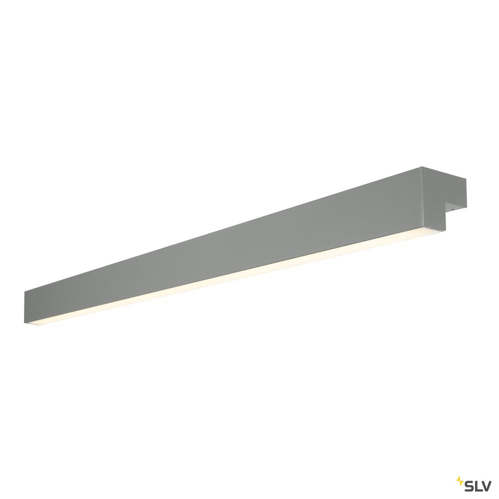 SLV L-LINE 120 LED, Wand- und Deckenleuchte, IP44, 3000K, 3000lm, mausgrau