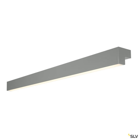 SLV L-LINE 120 LED, Wand- und Deckenleuchte, IP44, 3000K, 3000lm, mausgrau