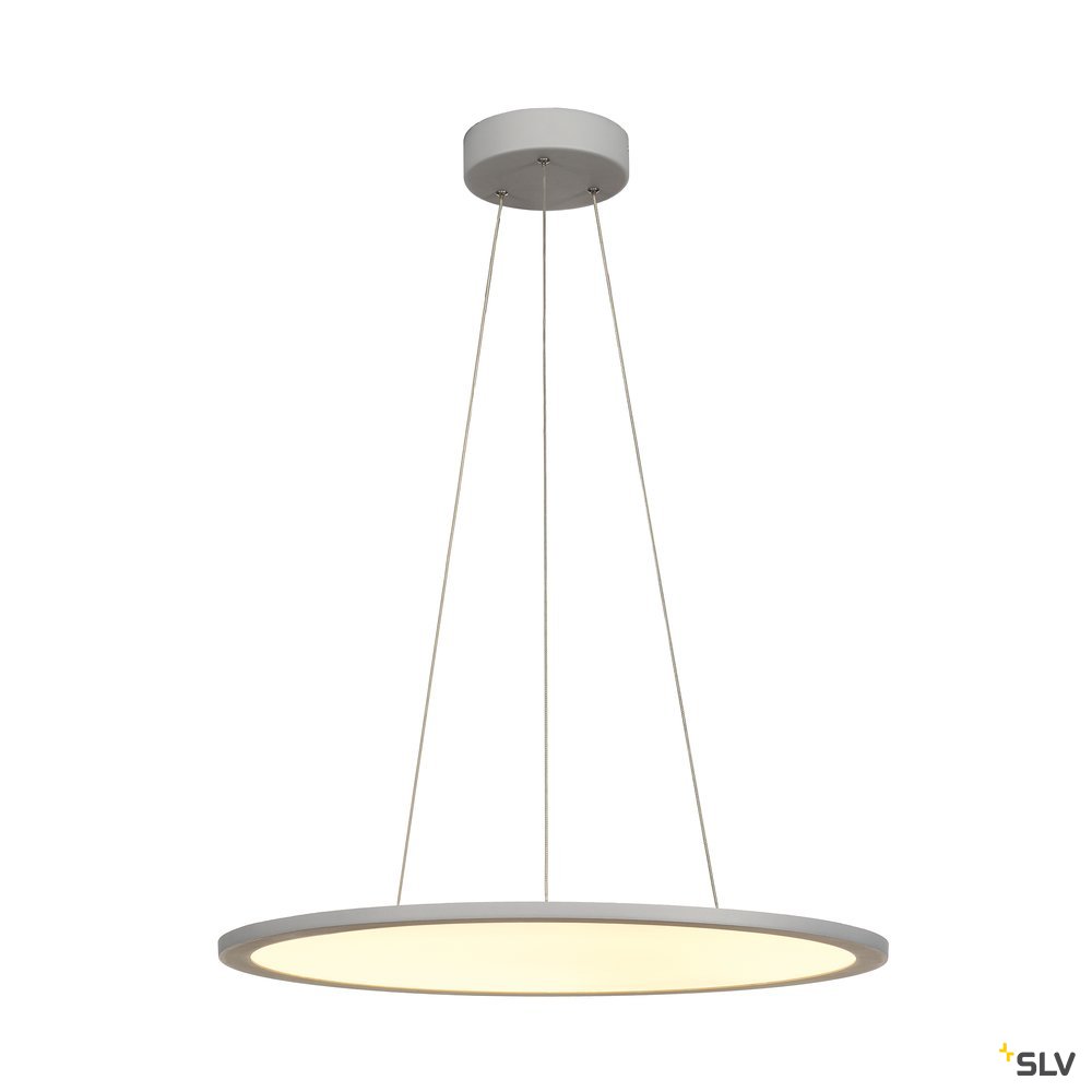SLV LED PANEL ROUND, Pendelleuchte , silbergrau, 360LED, 40W, dimmbar 1-10V, 3000K