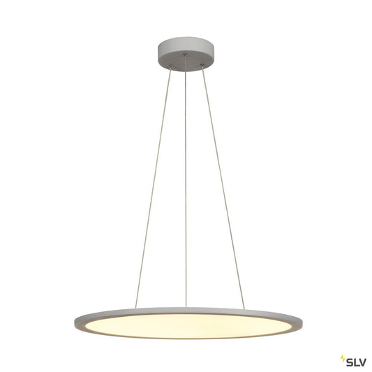 SLV LED PANEL ROUND, Pendelleuchte , silbergrau, 360LED, 40W, dimmbar 1-10V, 3000K