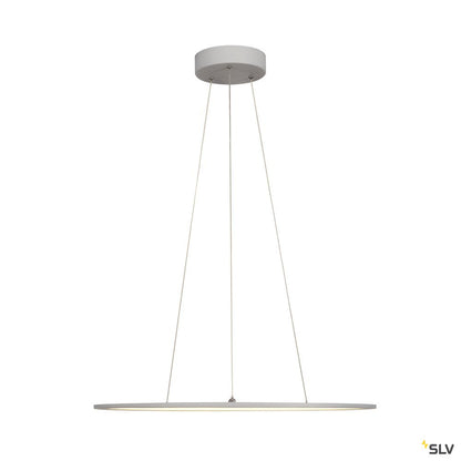 SLV LED PANEL ROUND, Pendelleuchte , silbergrau, 360LED, 40W, dimmbar 1-10V, 3000K