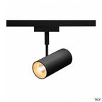 SLV REVILO, Strahler für SLV D-TRACK Hochvolt-Stromschiene 2Phasen, LED, 3000K, schwarz, 36°, inkl. 2 Phasen-Adapter