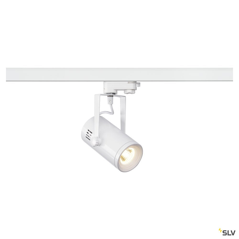 SLV EURO SPOT LED, small, 9W COB LED, weiss, 36°, 3000K, inkl. 3P.-Adapter