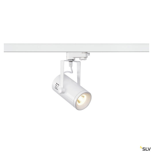 SLV EURO SPOT LED, small, 9W COB LED, weiss, 36°, 3000K, inkl. 3P.-Adapter