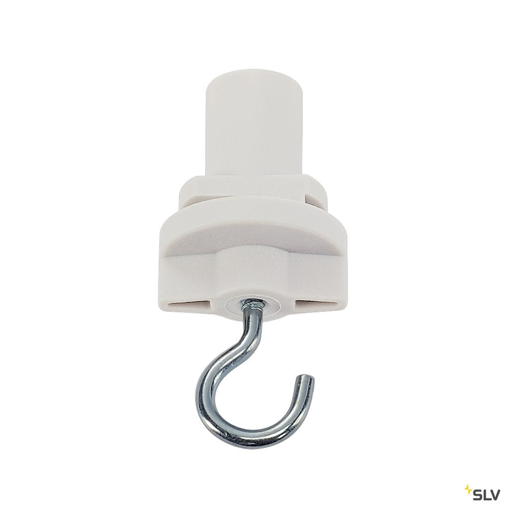 SLV 3P.-Adapter mit Haken für S-TRACK 3P.-Schiene, verkehrsweiß