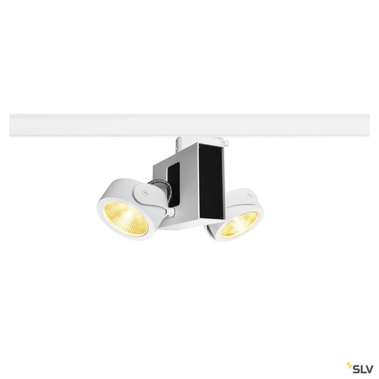 SLV TEC KALU double weiß/bl. 60° 3000K, inkl. 3P.-Adapter