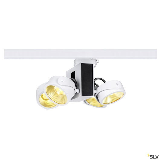 SLV TEC KALU quad weiß/schwarz 60° 3000K, inkl. 3P.-Adapter