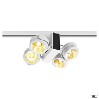 SLV TEC KALU quad weiß/schwarz 24° 3000K, inkl. 3P.-Adapter