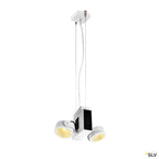 SLV TEC KALU CW, LED Indoor Wand- und Deckenaufbauleuchte, double weiß/schwarz 60° 3000K