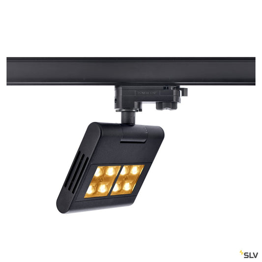 SLV LENITO TRACK, schwarz, 3000K, inkl. 3P.-Adapter