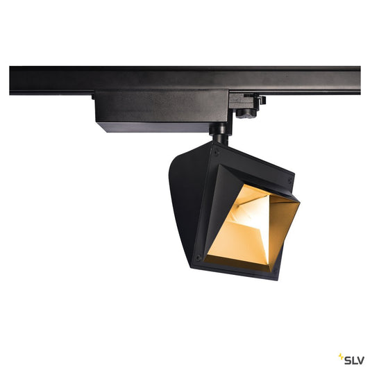 SLV MERADO FLOOD, schwarz 3000K 40°, inkl. 3P.-Adapter