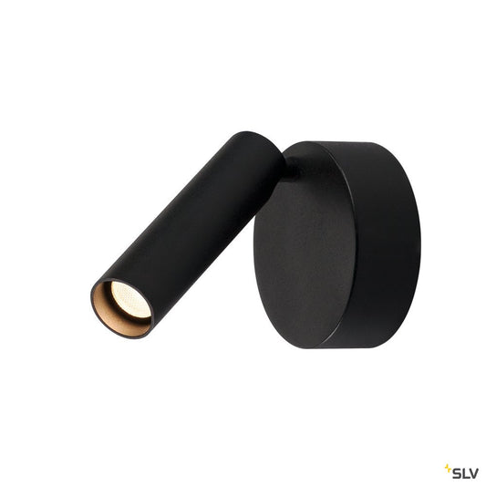 SLV KARPO 30 CW, LED Indoor Wand- und Deckenaufbauleuchte, single schwarz 3000K dimmbar