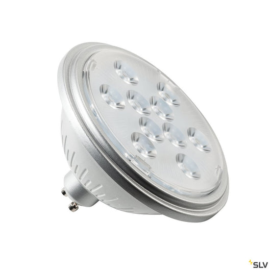 SLV LED Leuchtmittel, QPAR111, GU10, 7W, 3000K, 13° silber
