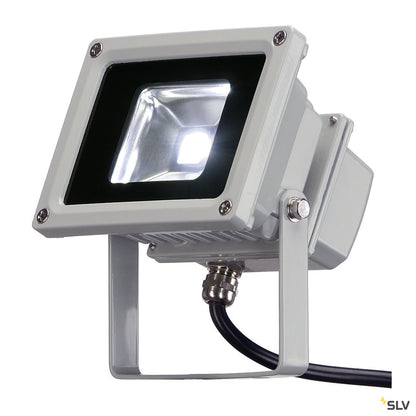 SLV LED OUTDOOR BEAM, silbergrau, 10W, weiss, 100°, IP65