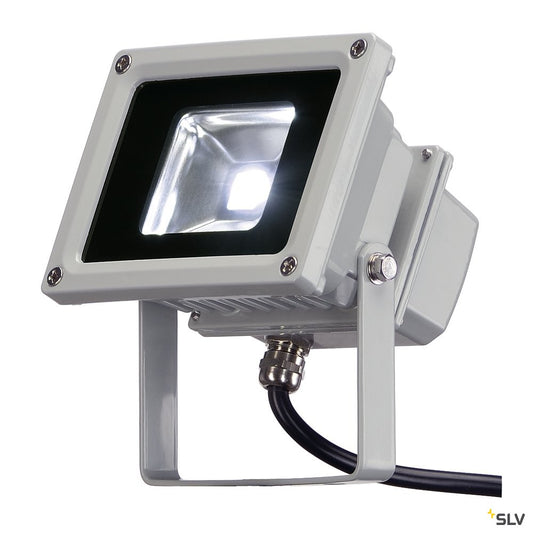SLV LED OUTDOOR BEAM, silbergrau, 10W, weiss, 100°, IP65