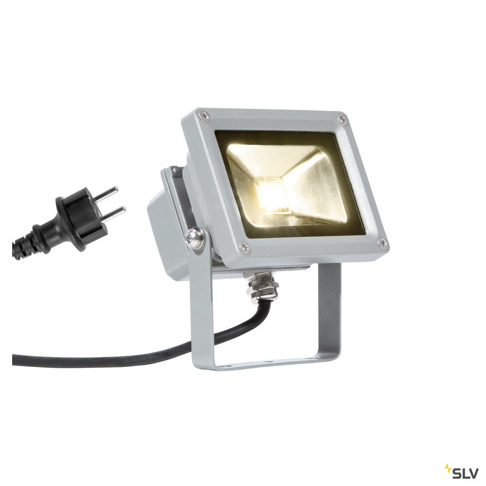 SLV LED OUTDOOR BEAM, silbergrau, 10W, warmweiss, 100°, IP65